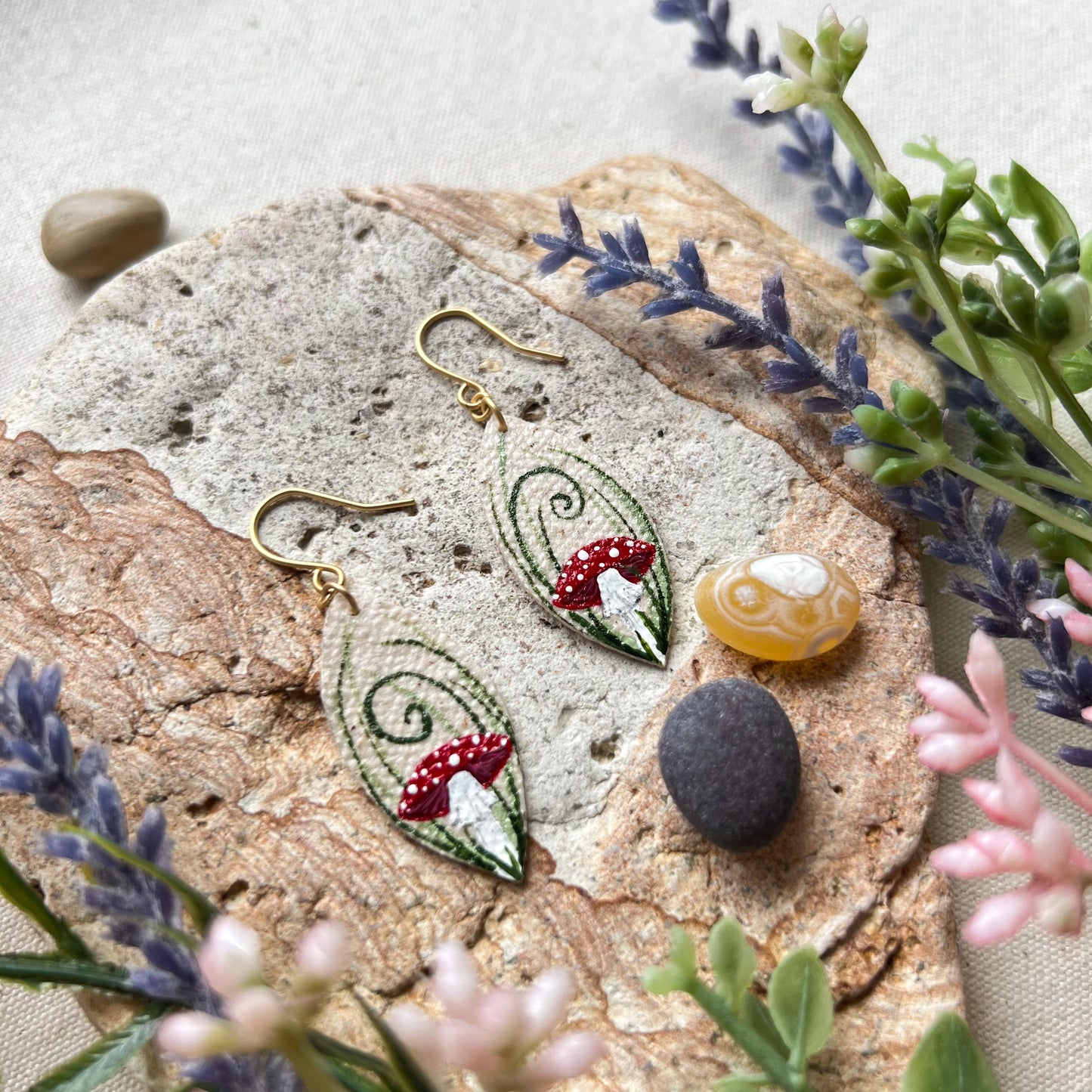 Mini Toadstool Earrings