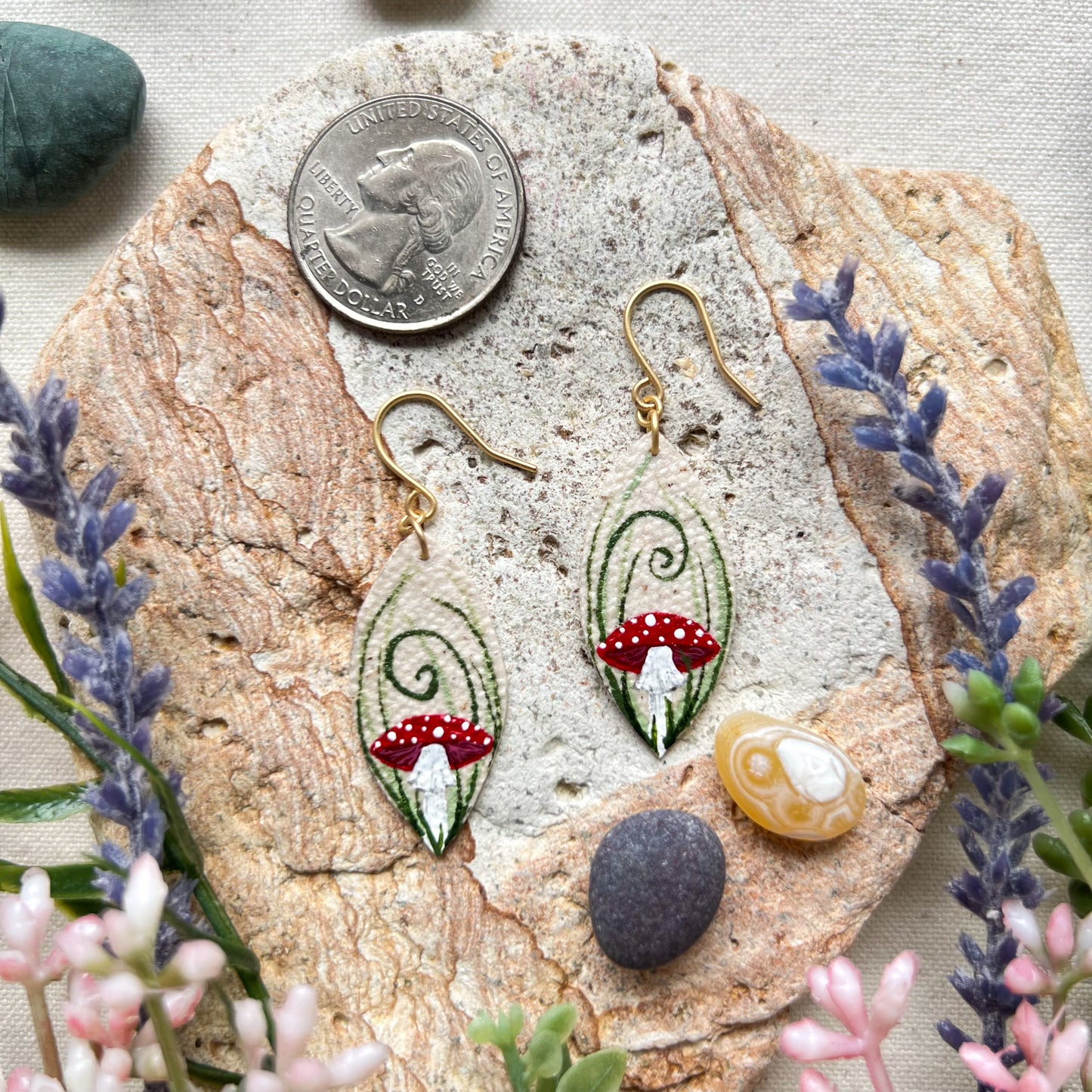 Mini Toadstool Earrings