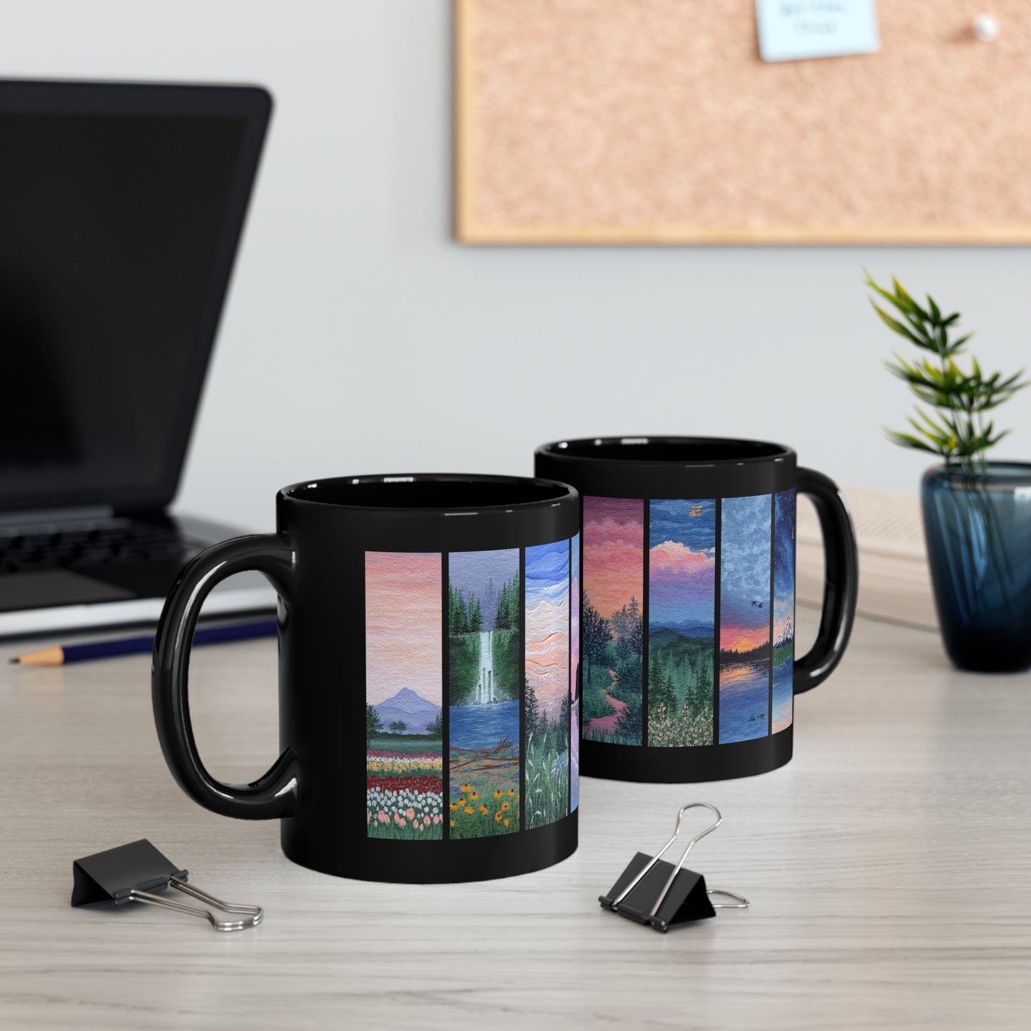 Black Landscape Mug