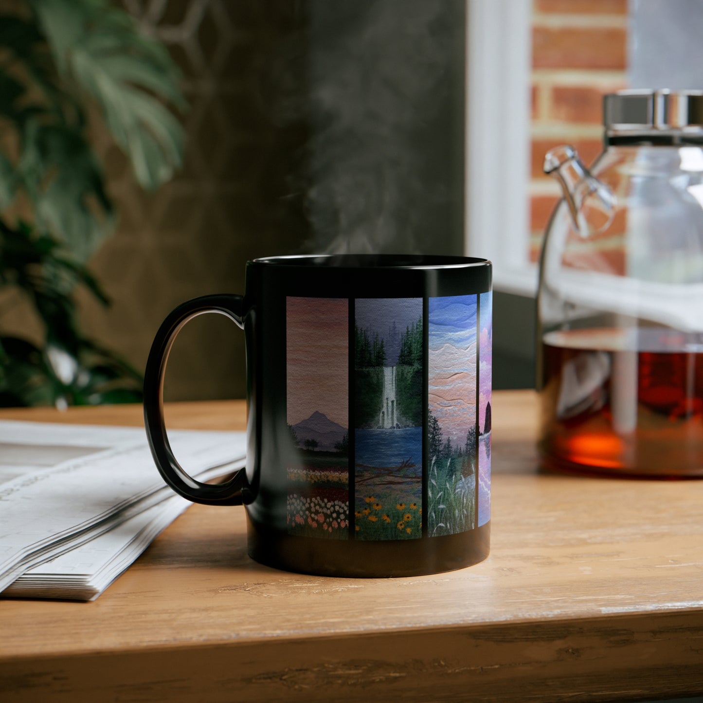 Black Landscape Mug
