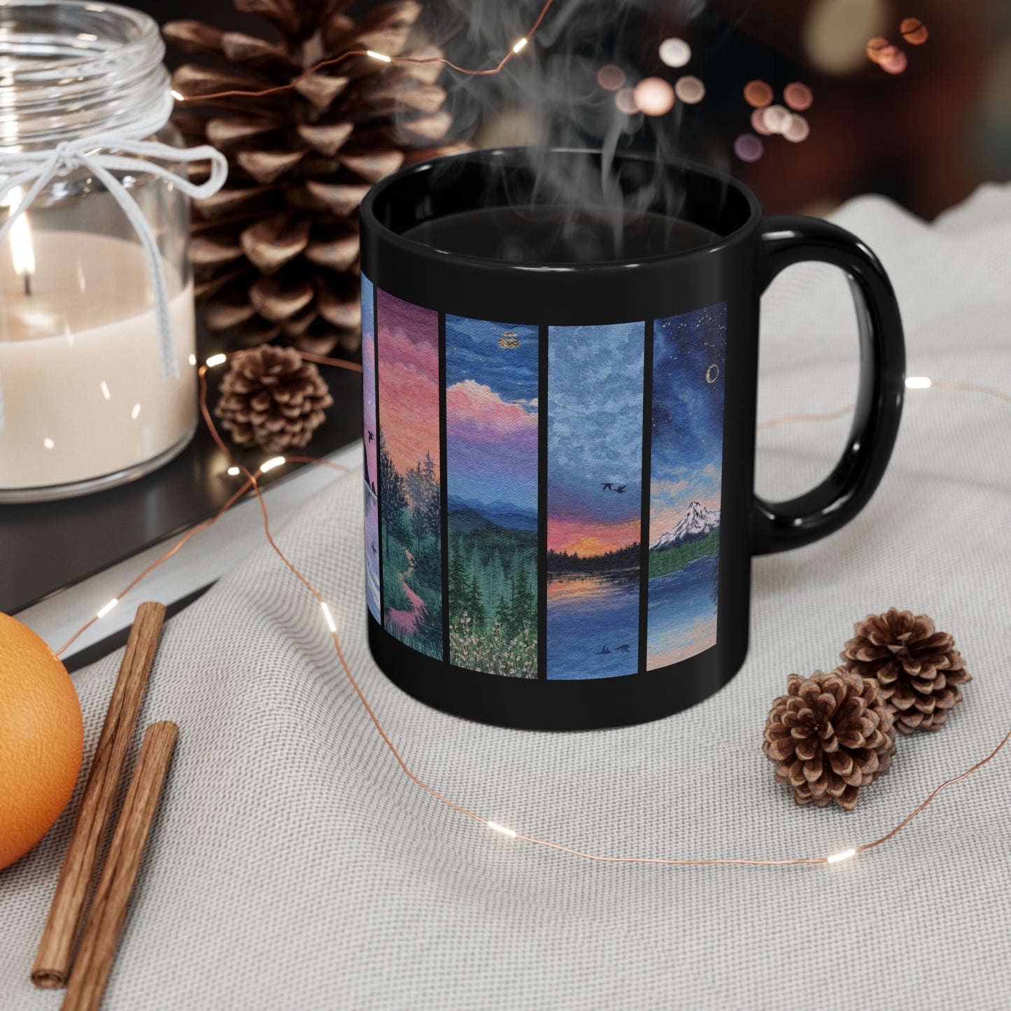Black Landscape Mug