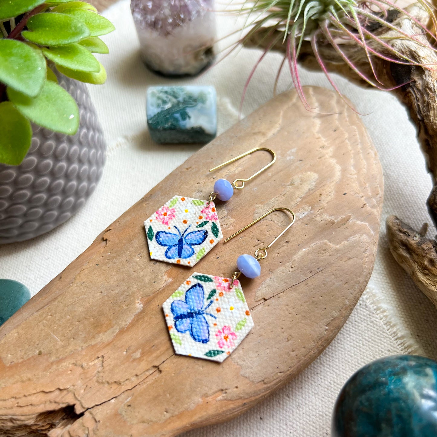 Blue Butterfly Earrings