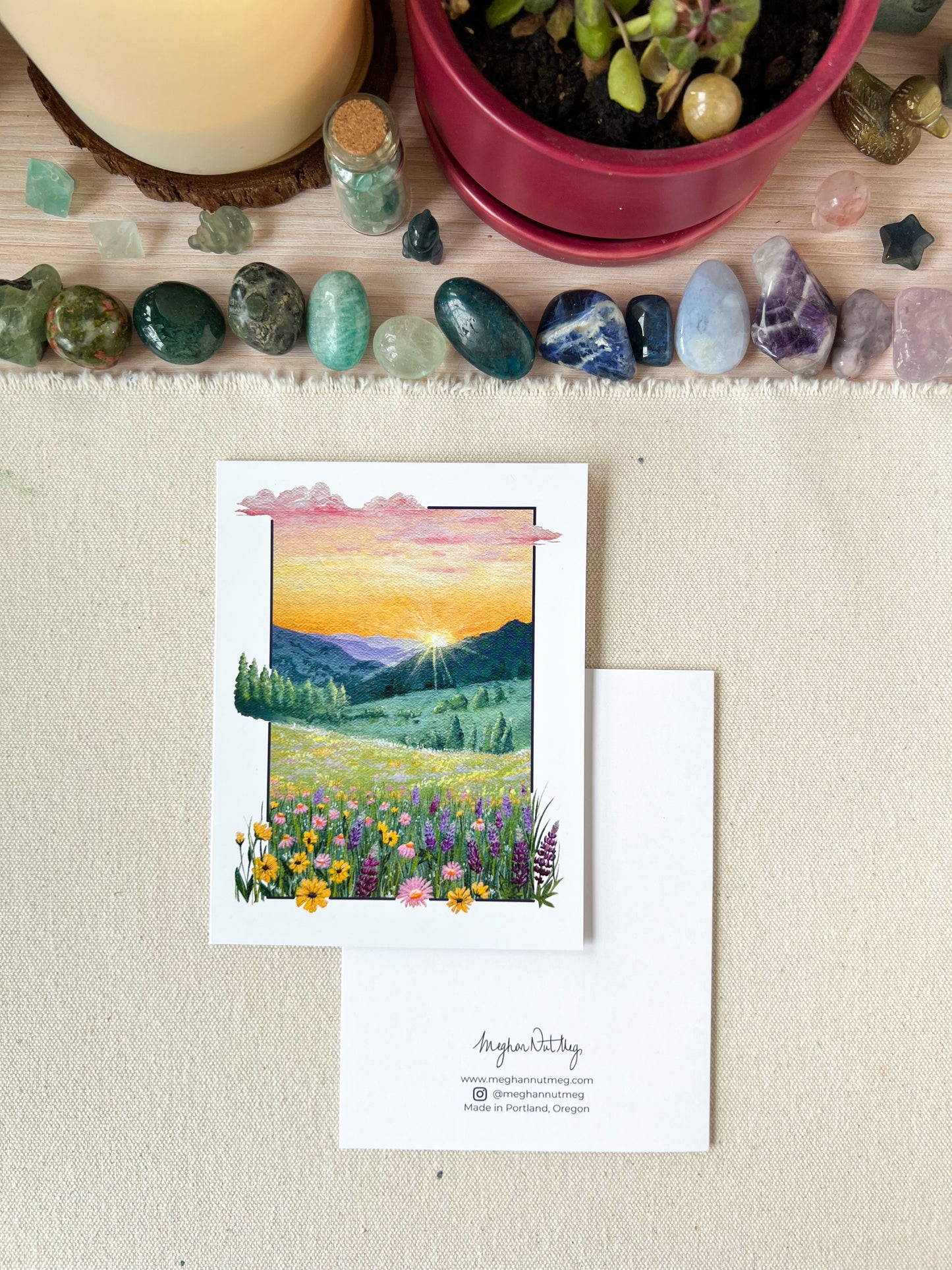 Wildflower Sunrise Greeting Card