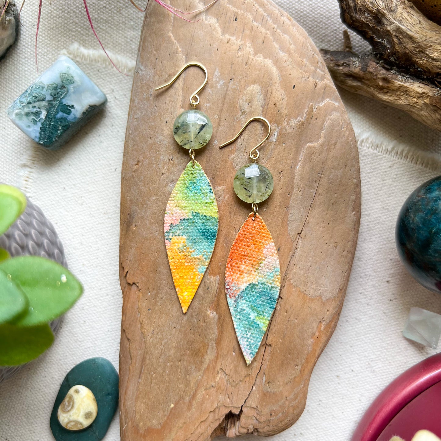 Prehnite Earrings