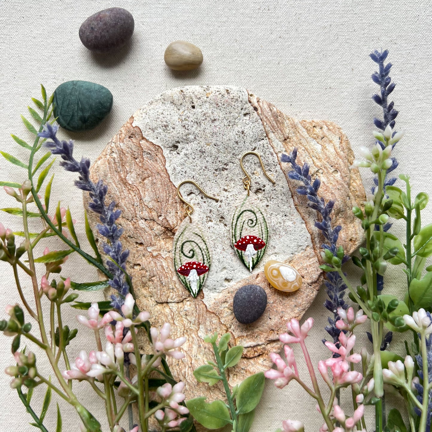 Mini Toadstool Earrings