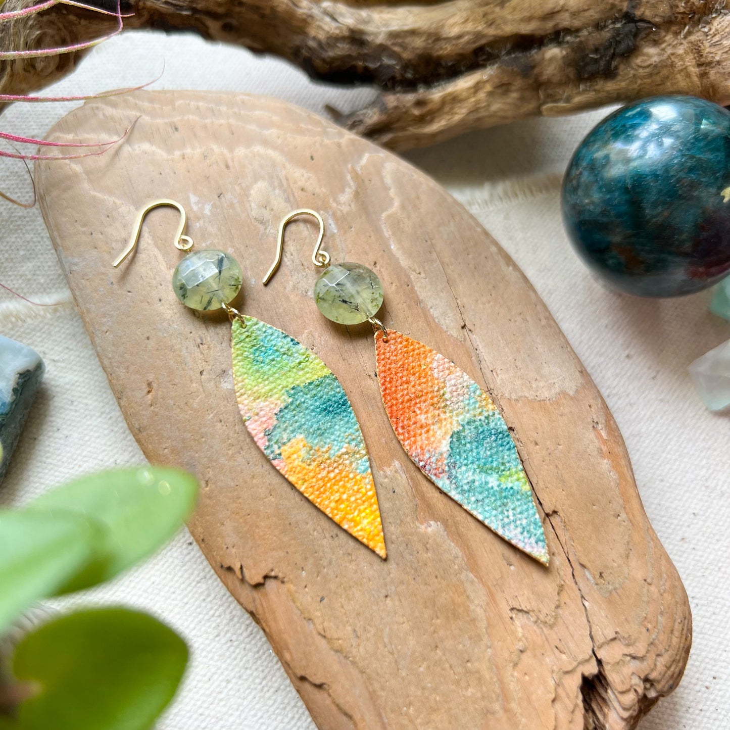 Prehnite Earrings