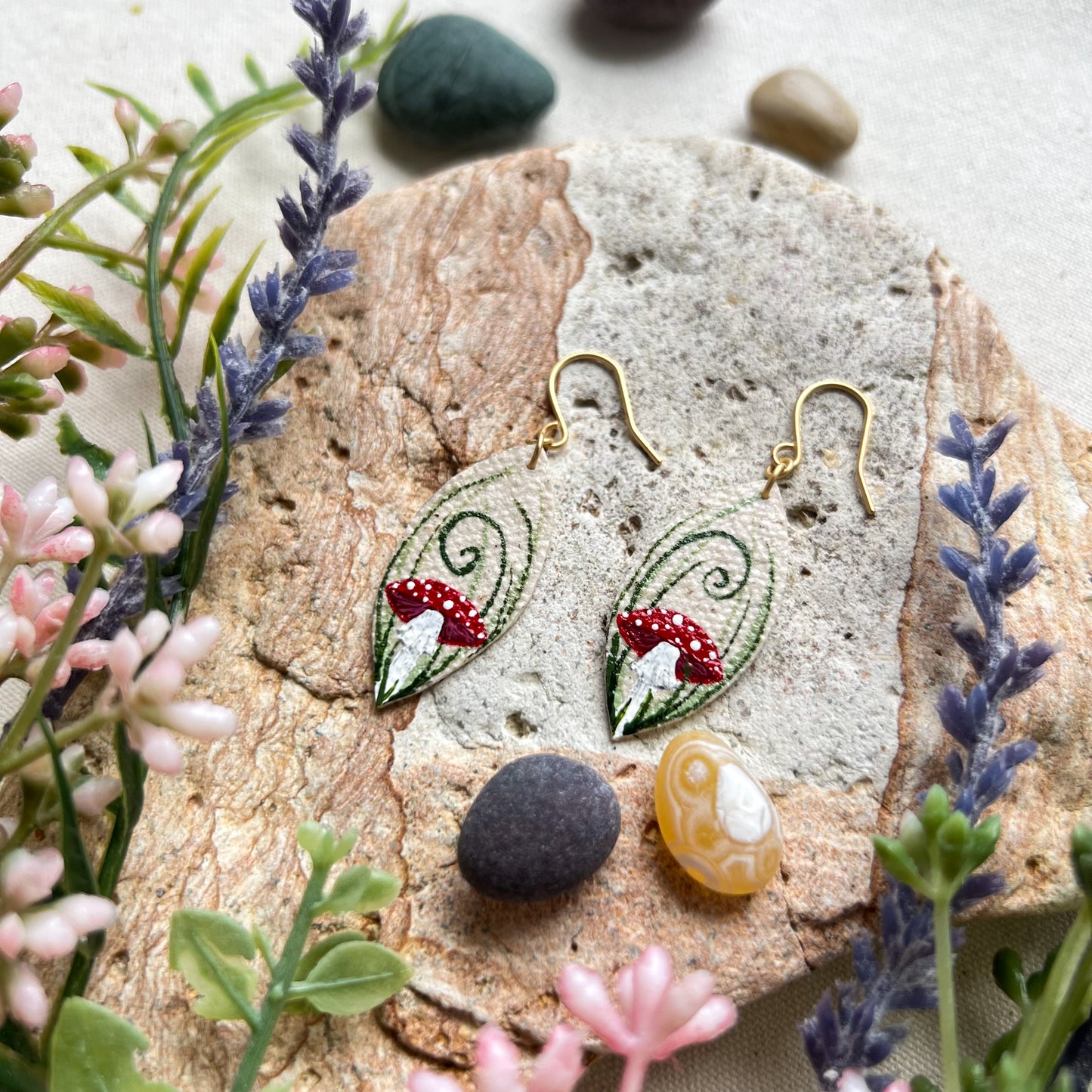 Mini Toadstool Earrings