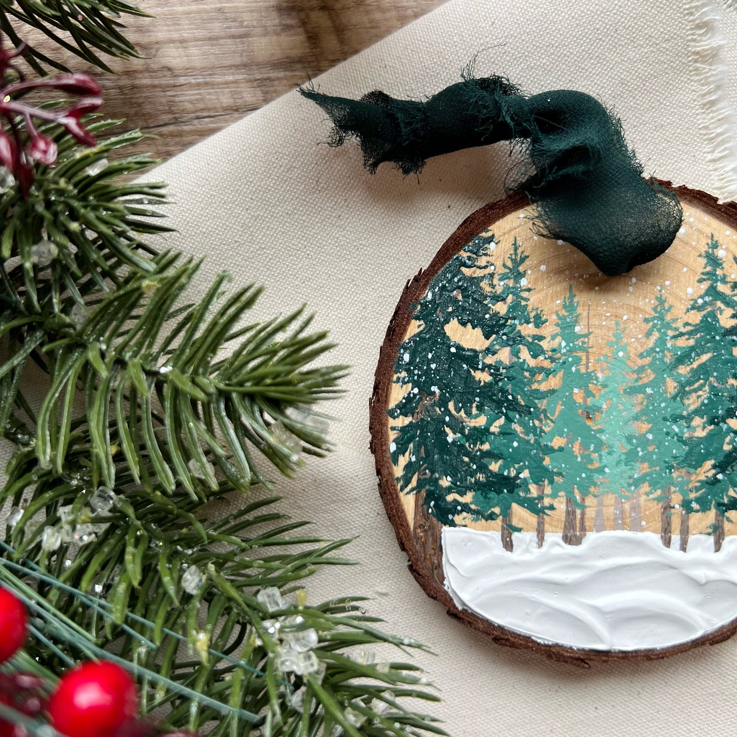 Snowy Forest Ornament