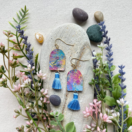 Rainbow Tassel Earrings