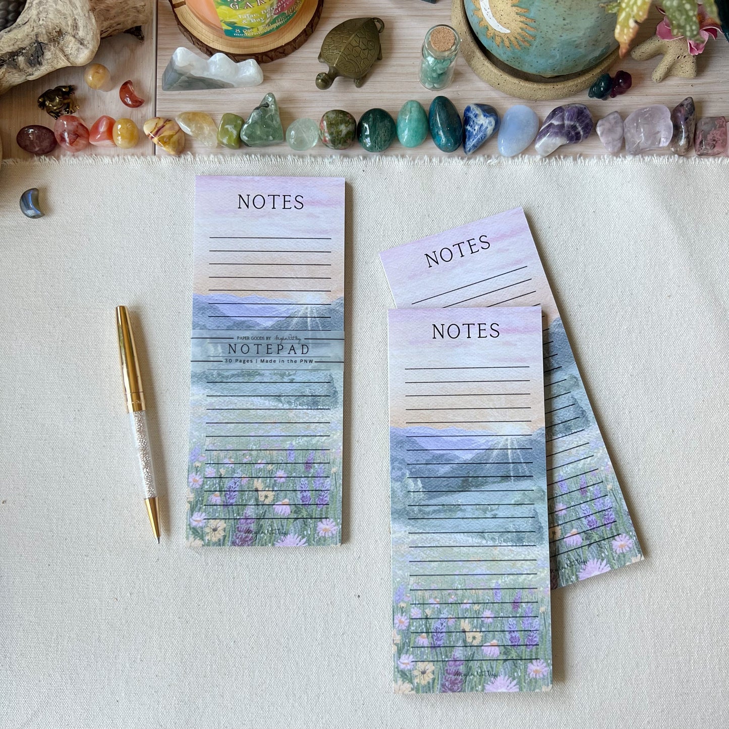 Wildflowers Sunrise Notepad