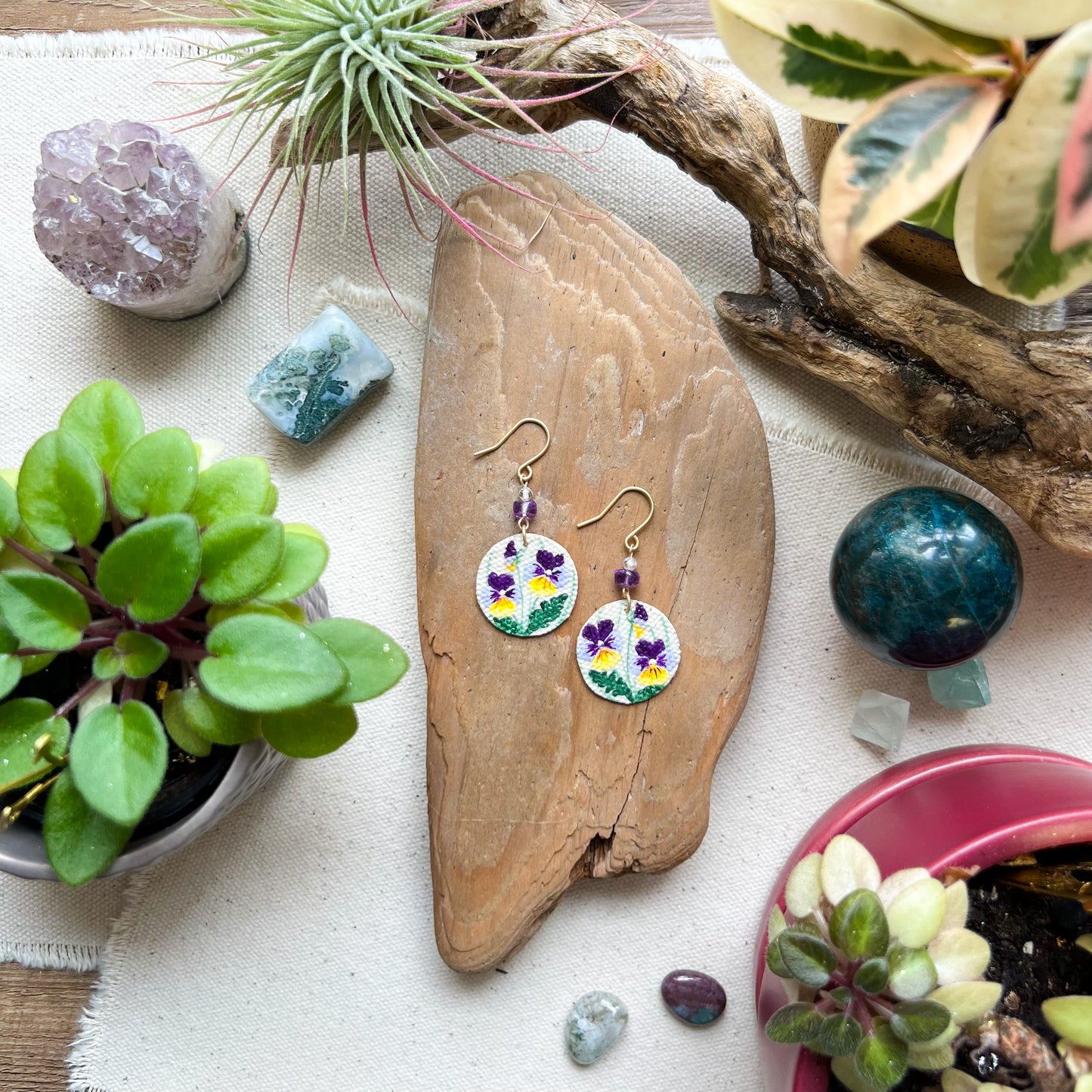 Pansy Earrings