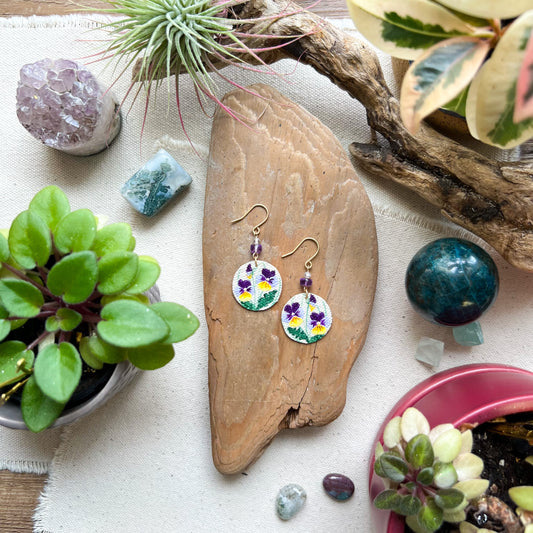 Pansy Earrings