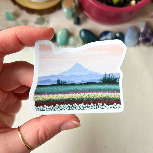 Tulip Fields Oregon Sticker
