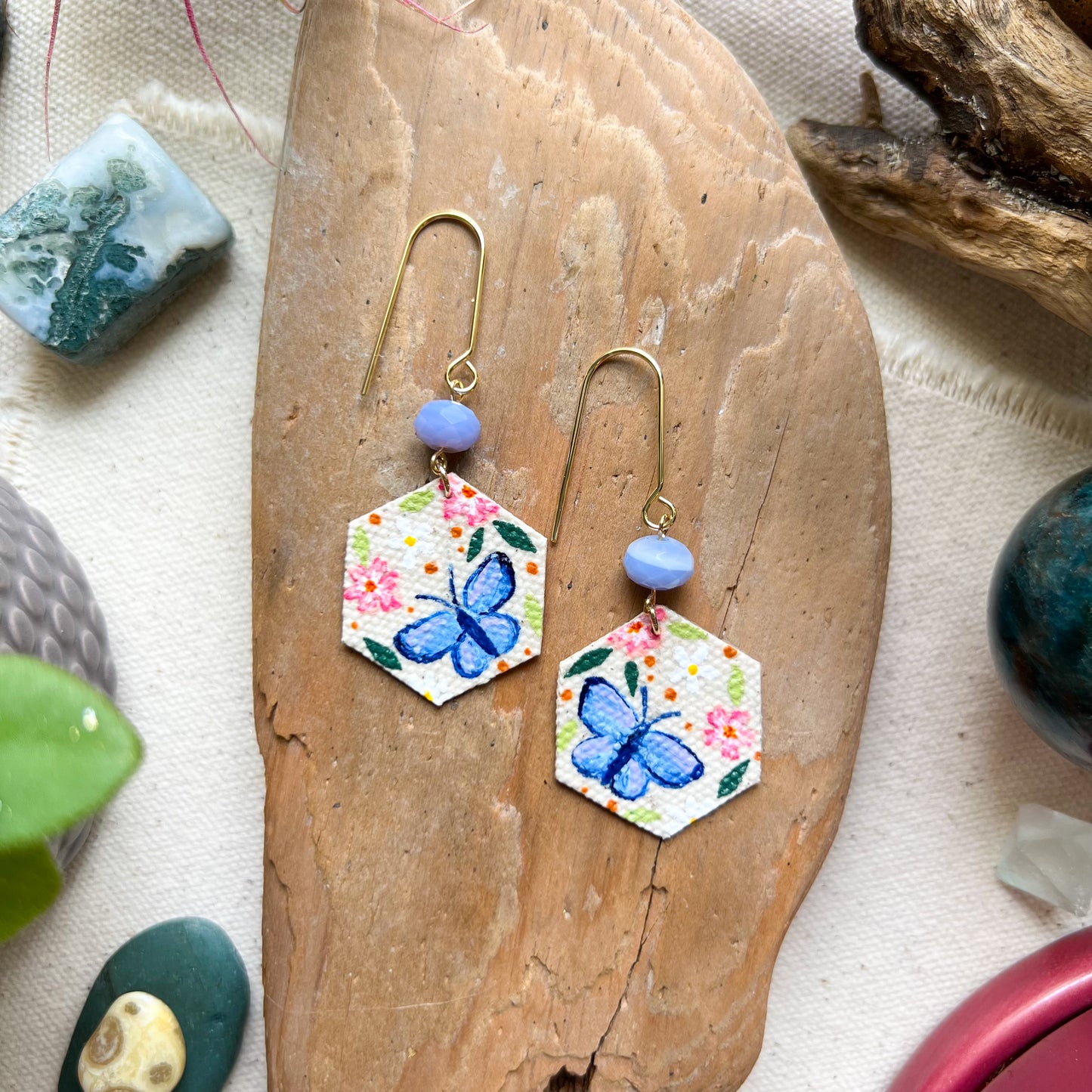 Blue Butterfly Earrings