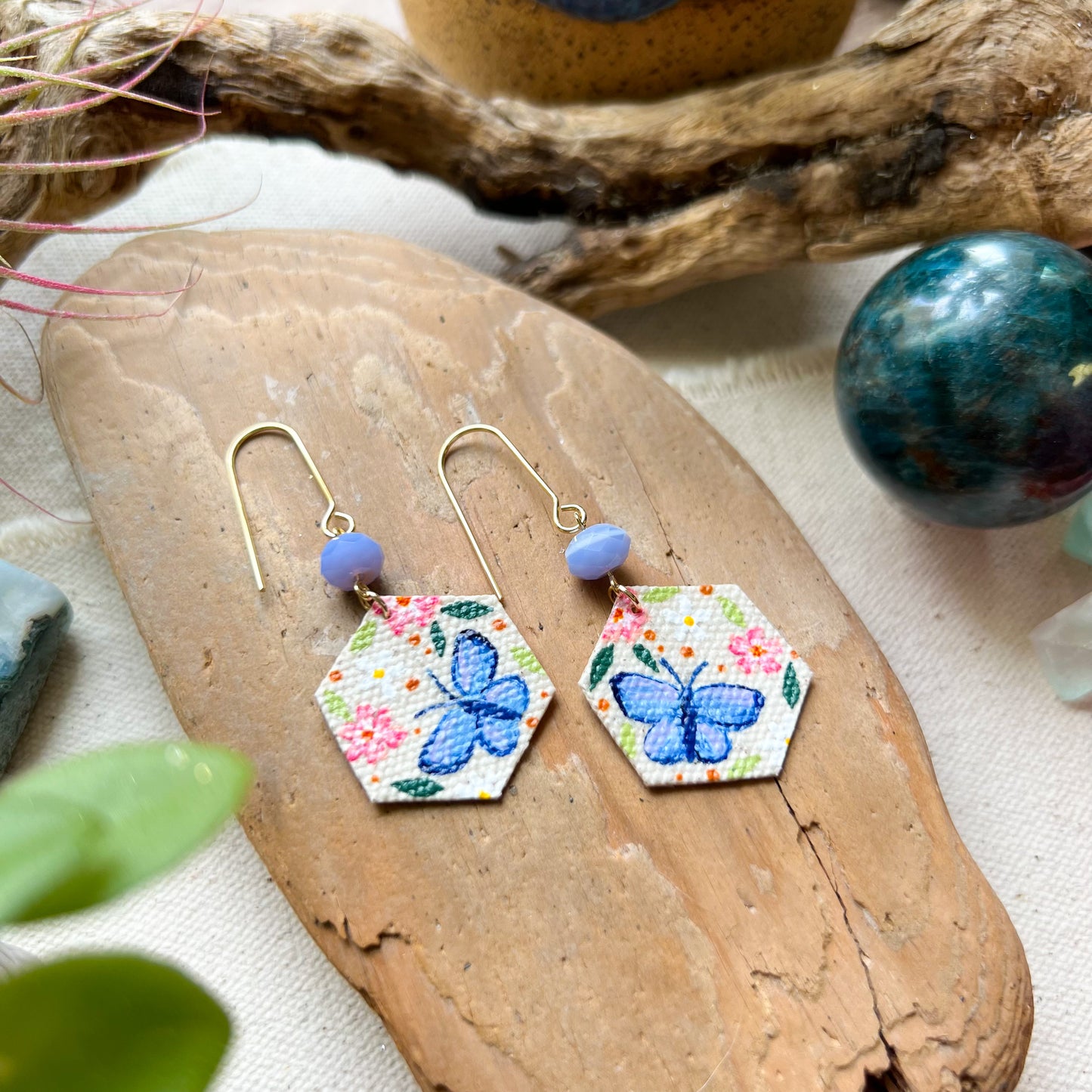 Blue Butterfly Earrings