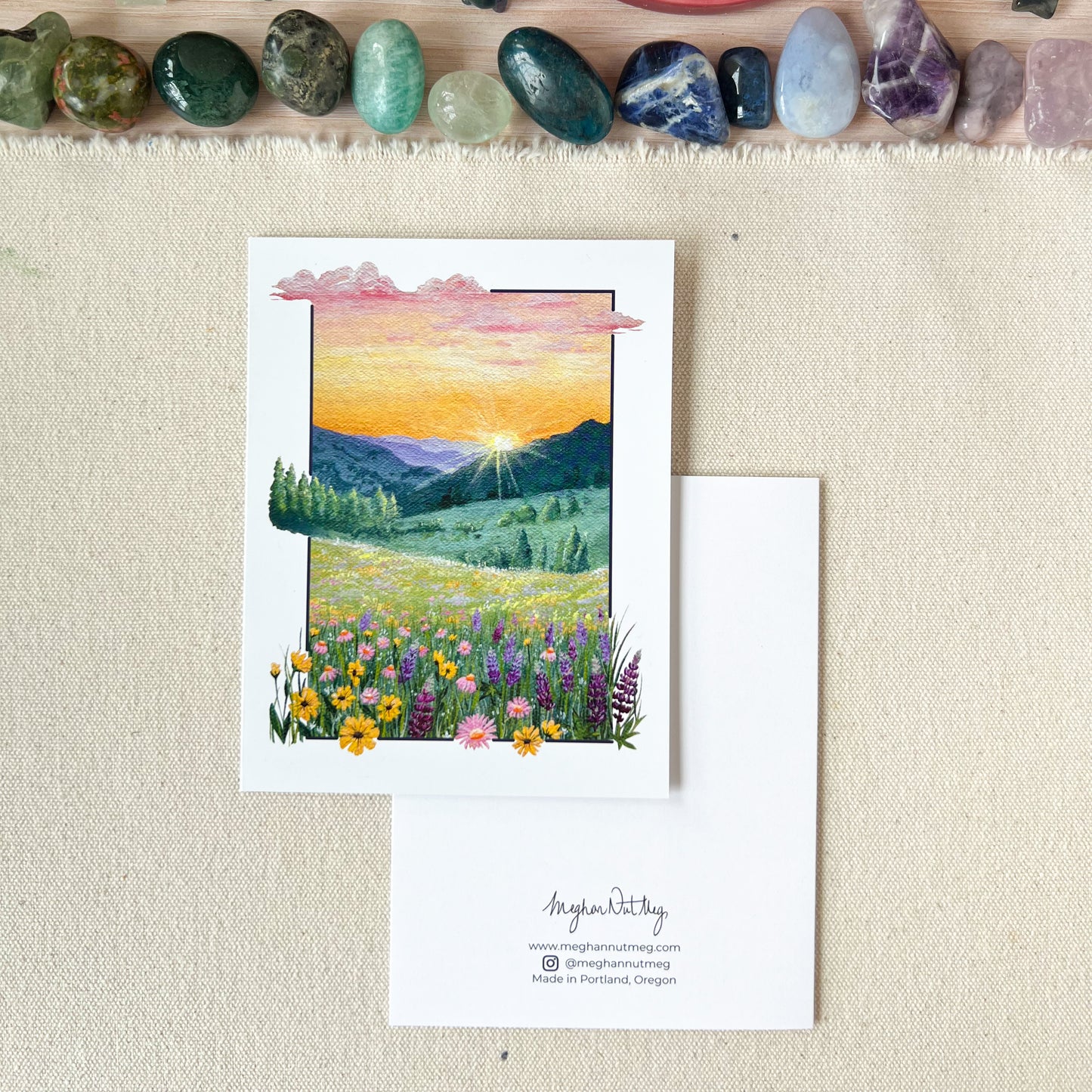 Wildflower Sunrise Greeting Card