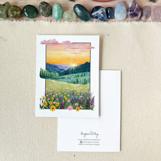 Wildflower Sunrise Greeting Card