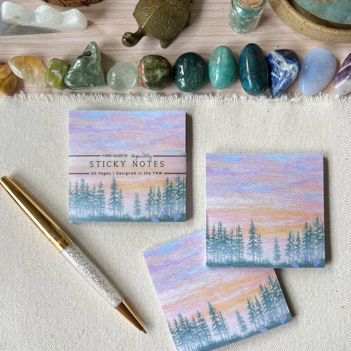 PNW Sunset Post It Notes