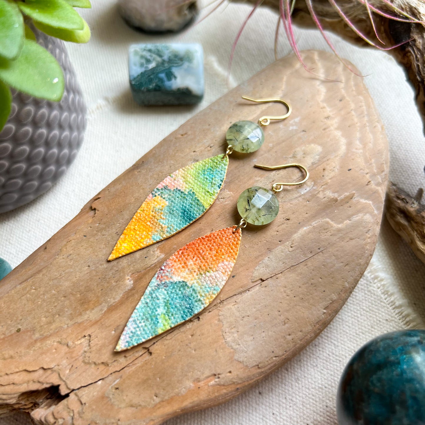 Prehnite Earrings