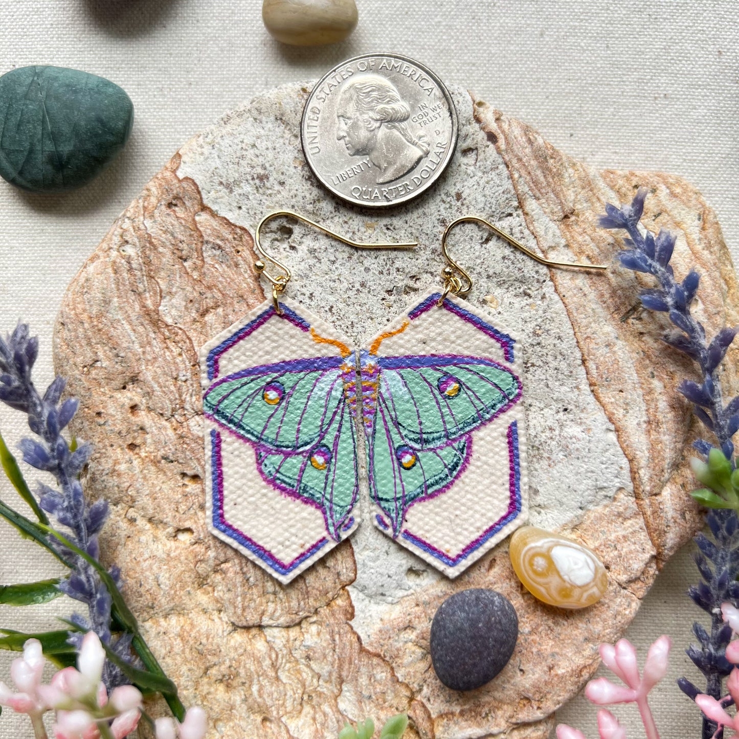 Moon Moth Earrings