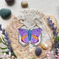 Purple Moth Earrings