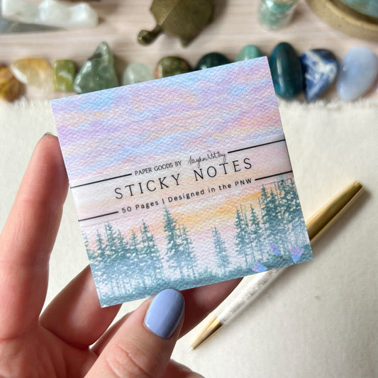 PNW Sunset Post It Notes