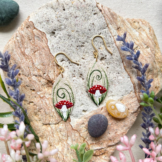 Mini Toadstool Earrings