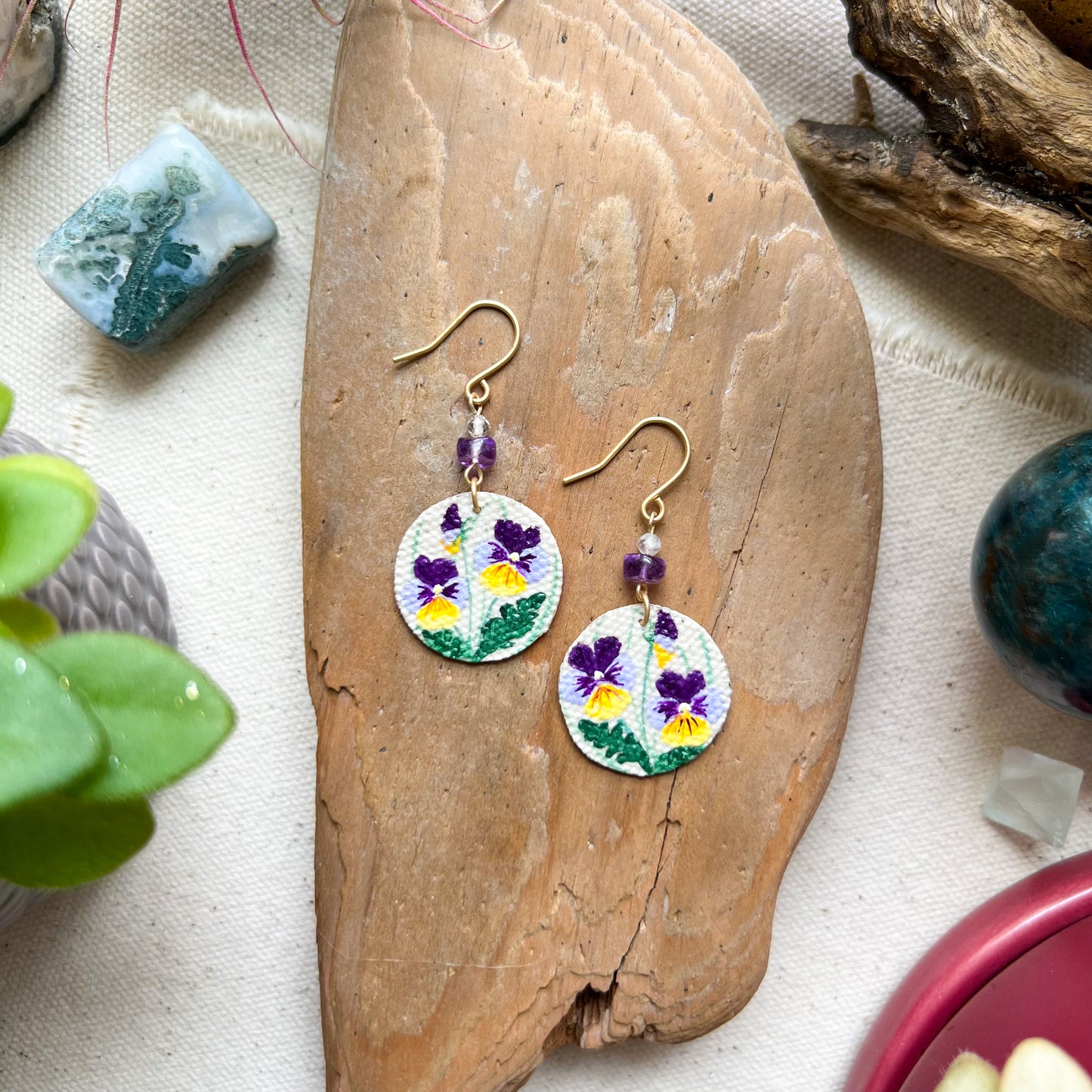 Pansy Earrings
