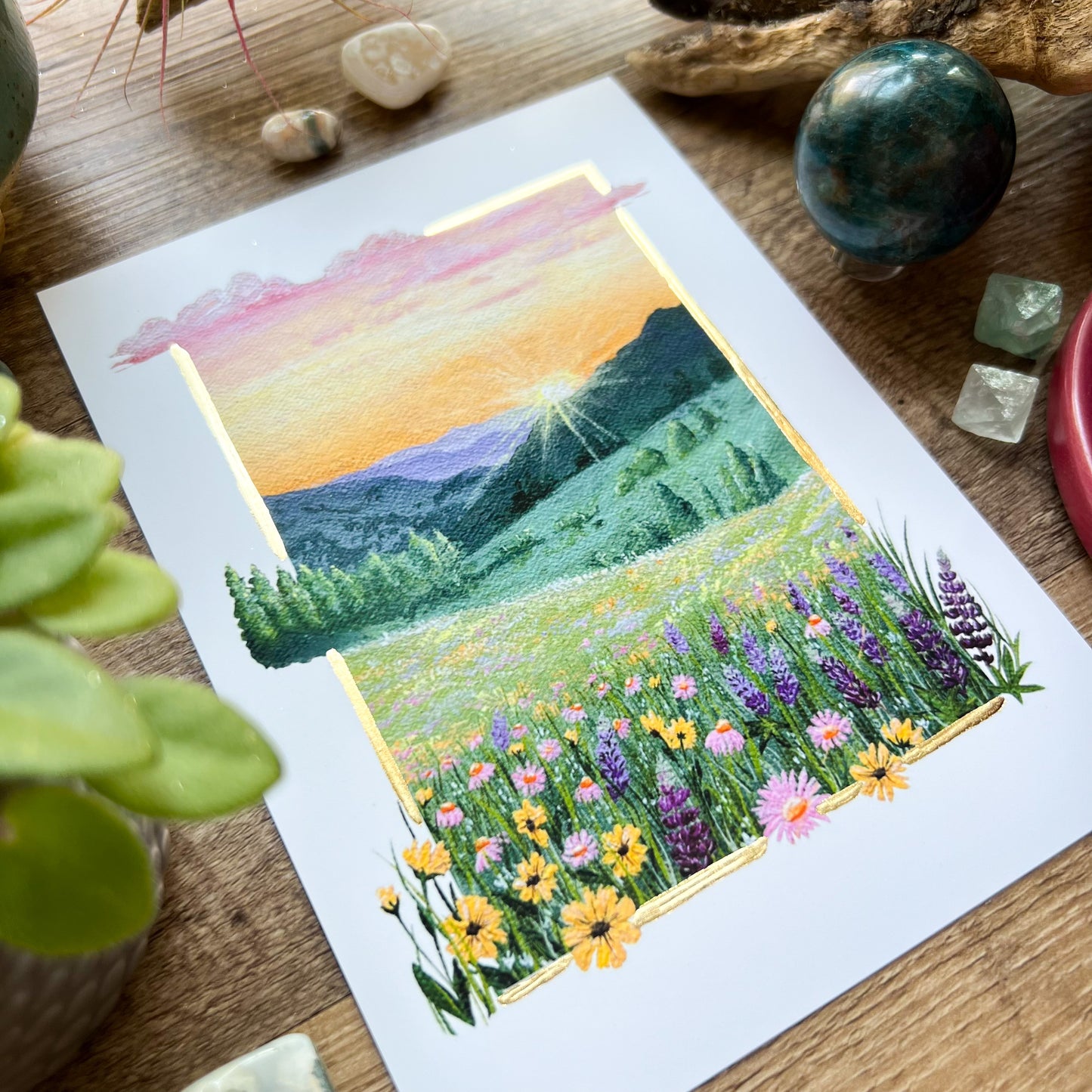 “Daybreak Over The Wildflowers” Print
