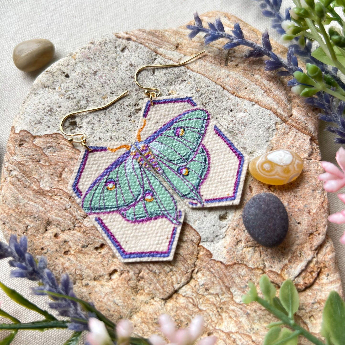 Moon Moth Earrings