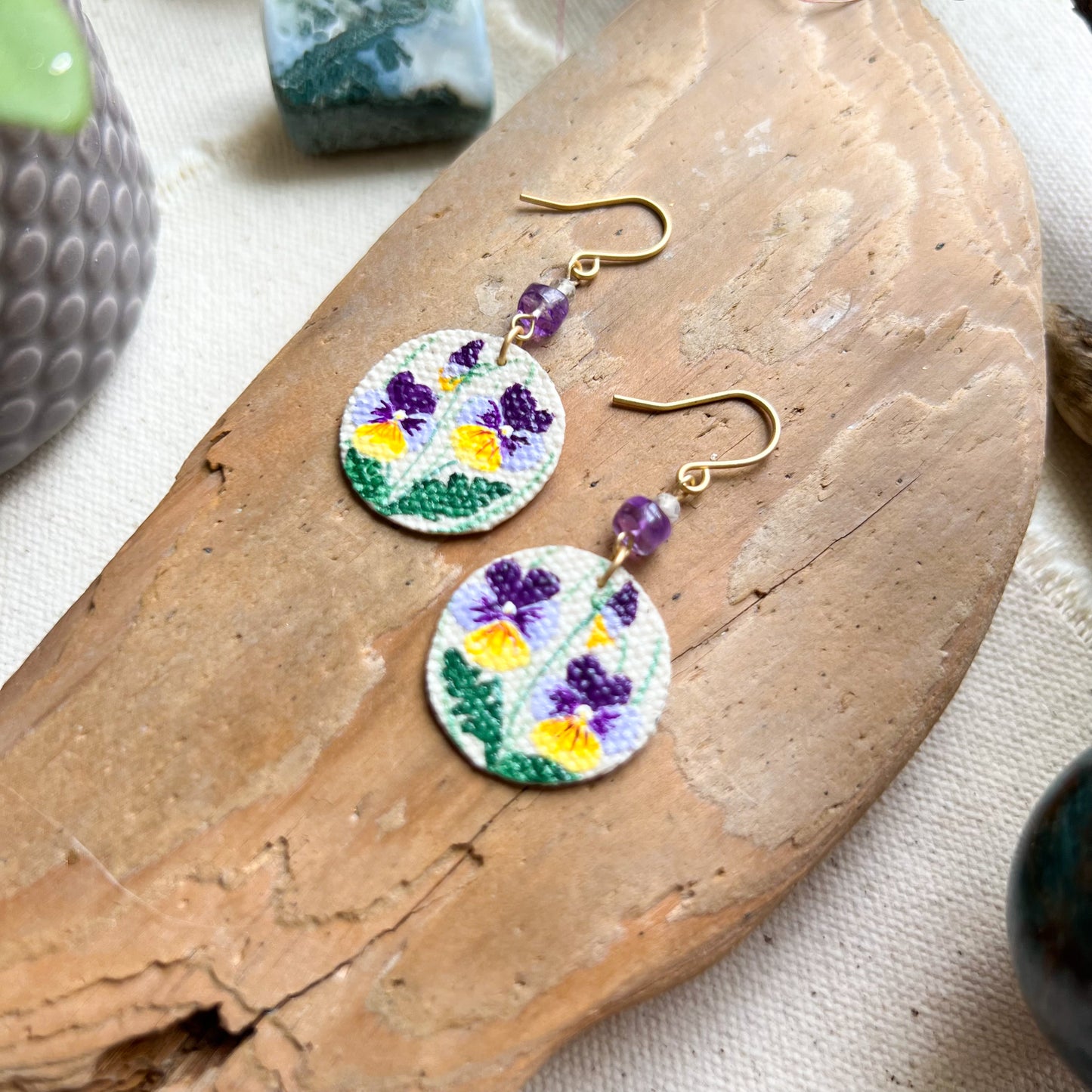 Pansy Earrings