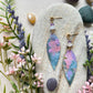 Gemstone Petal Earrings