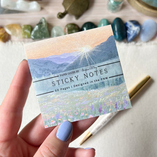 Sunrise Wildflower Post It Notes
